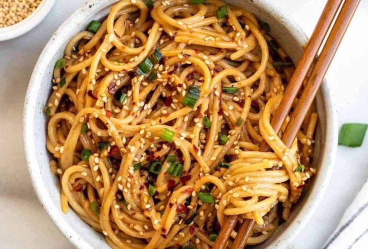 garlic seasame noodles